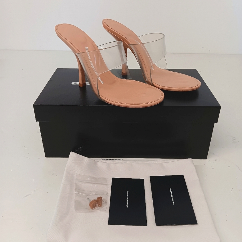 Alexander Wang Women's Translucent Peachy Nude Heeled Sandals - EU36/US6